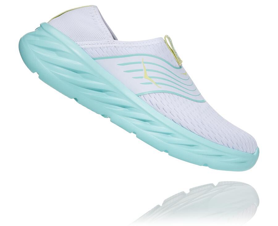 Hoka One One Sandals Womens White/Blue - ORA Recovery - 47389DSRE